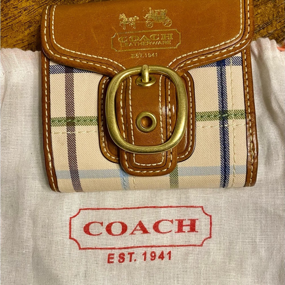 RARE Authentic Coach Legacy Bleeker Tattersall Ltd Ed Wallet. NWOT Tags. MINT.